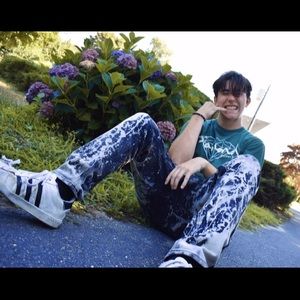 Custom bleach dyed black Jeans.